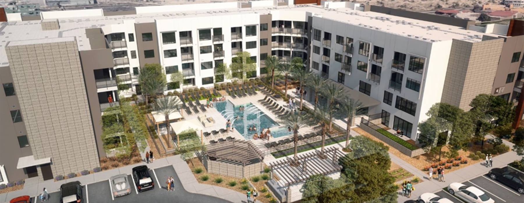 a high angle view of a building